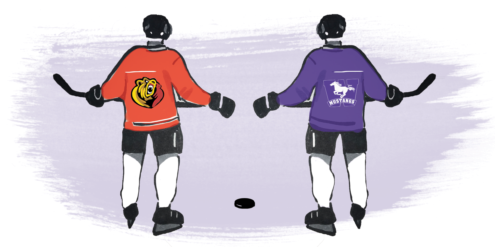 Cordell James and Ethan Szypula hockey graphic